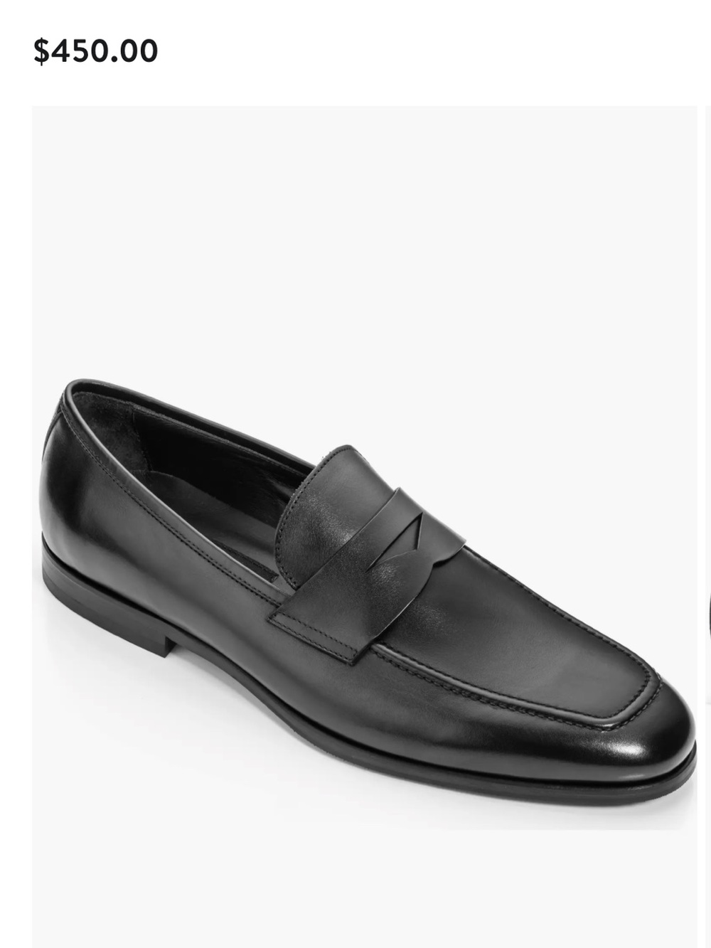 To Boot New York Black Leather Penny Loafer
